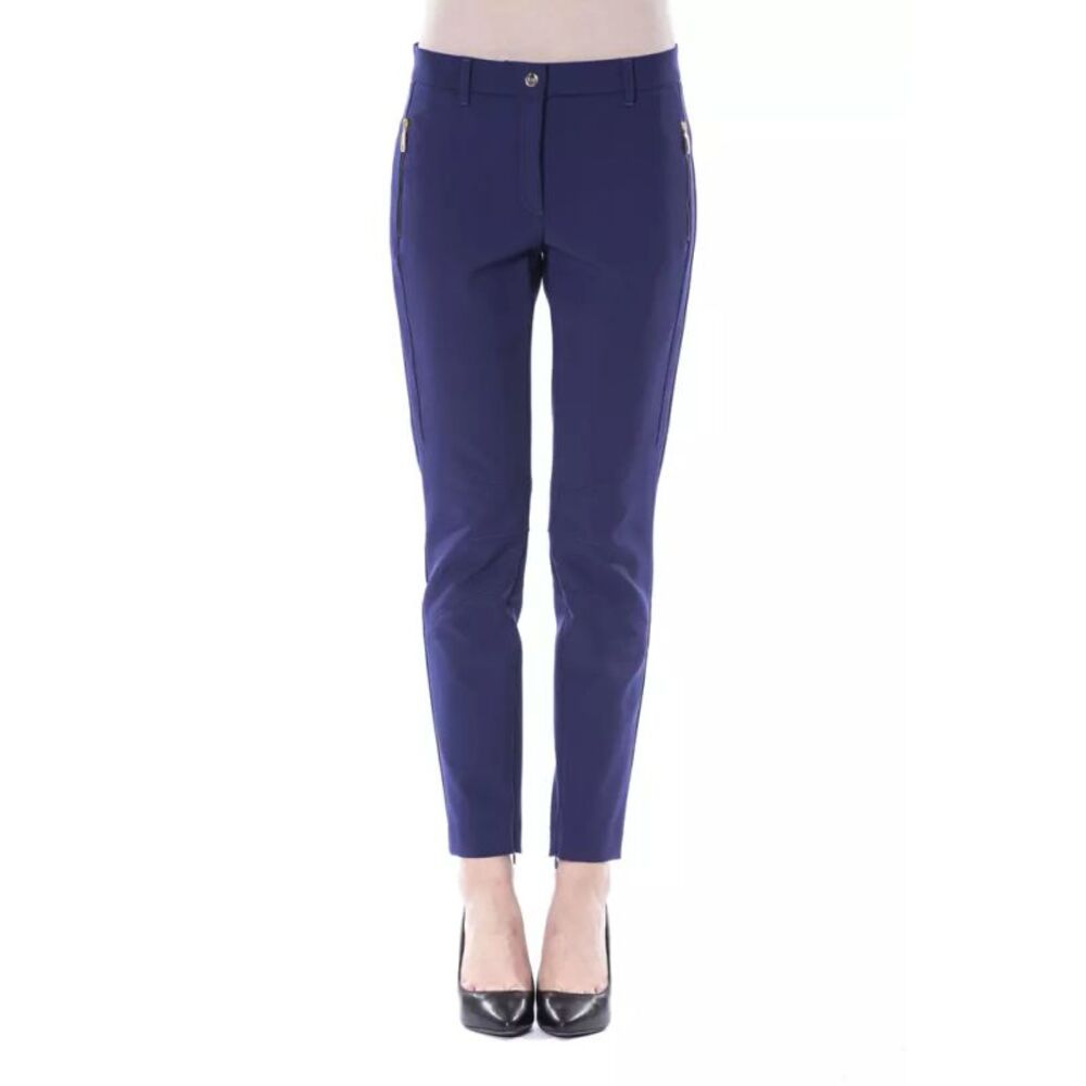 BYBLOS Blue Polyester Women's Slim-Fit Women's Pant